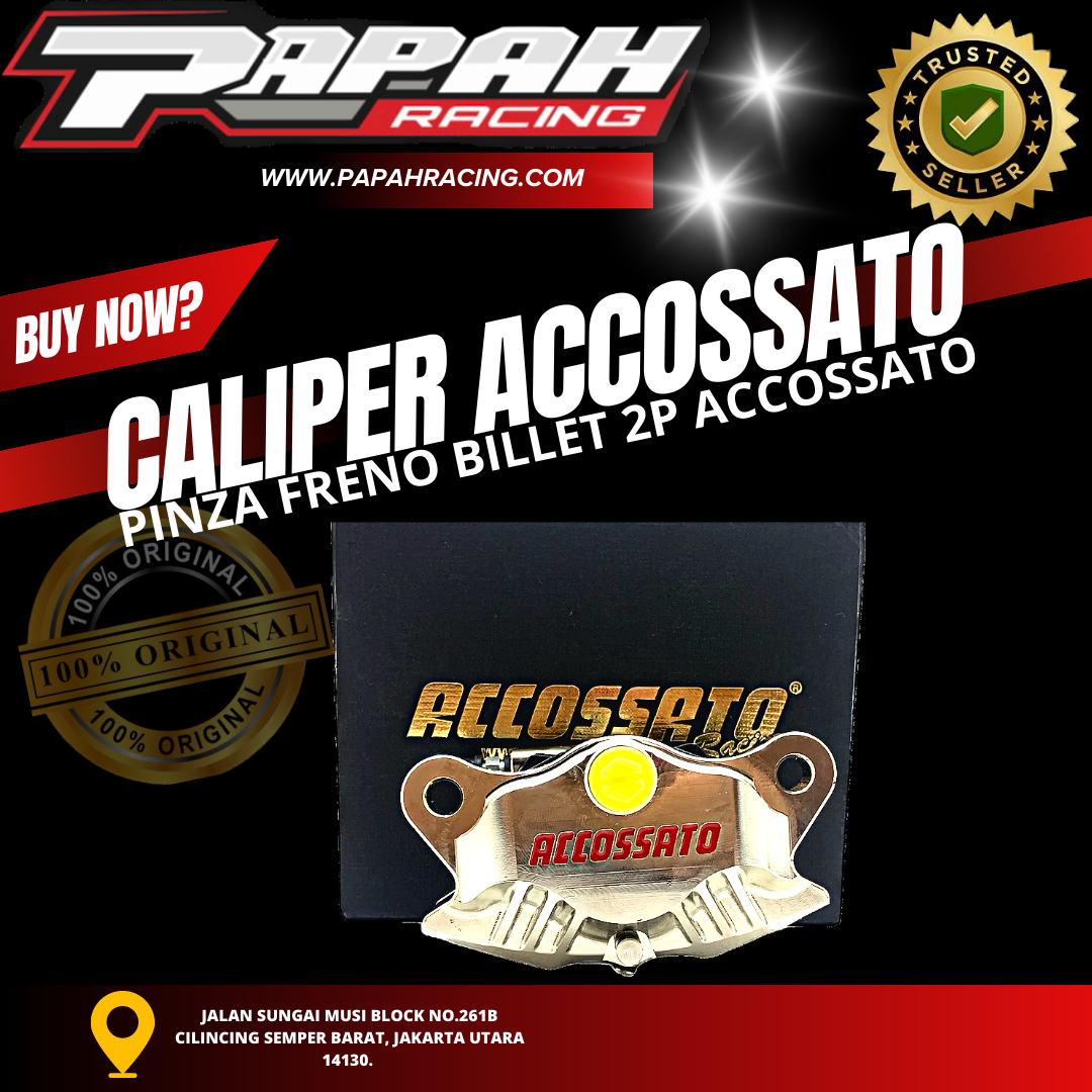 CALIPER KALIPER ACCOSSATO PINZA FRENO BILLET 2P ACCOSSATO